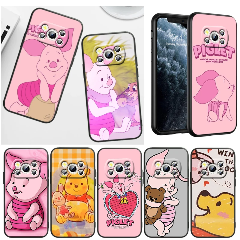 

Disney pooh piglet For Xiaomi Poco M4 X4 GT X3 F3 GT M3 C3 NFC M2 F2 X2 F1 Pro Mi Mix3 Silicone Black Phone Case