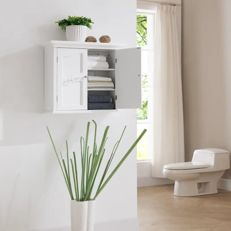 

Wooden Wall Cabinet with 2 Shelves, White Filing cabinet drawer Filing cabinet Cabinet