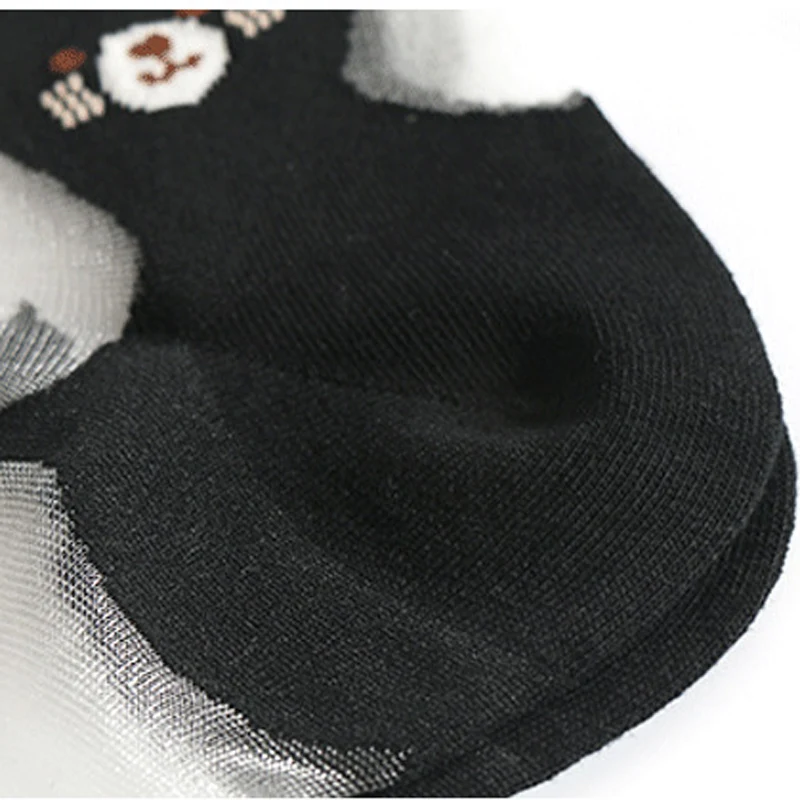 4 Pairs/Lot Women Cute Cartoon Cat Paw Print Ultra-Thin Novelty Net Socks Japanese Glass Silk Meias Female Transparent Funny Bas