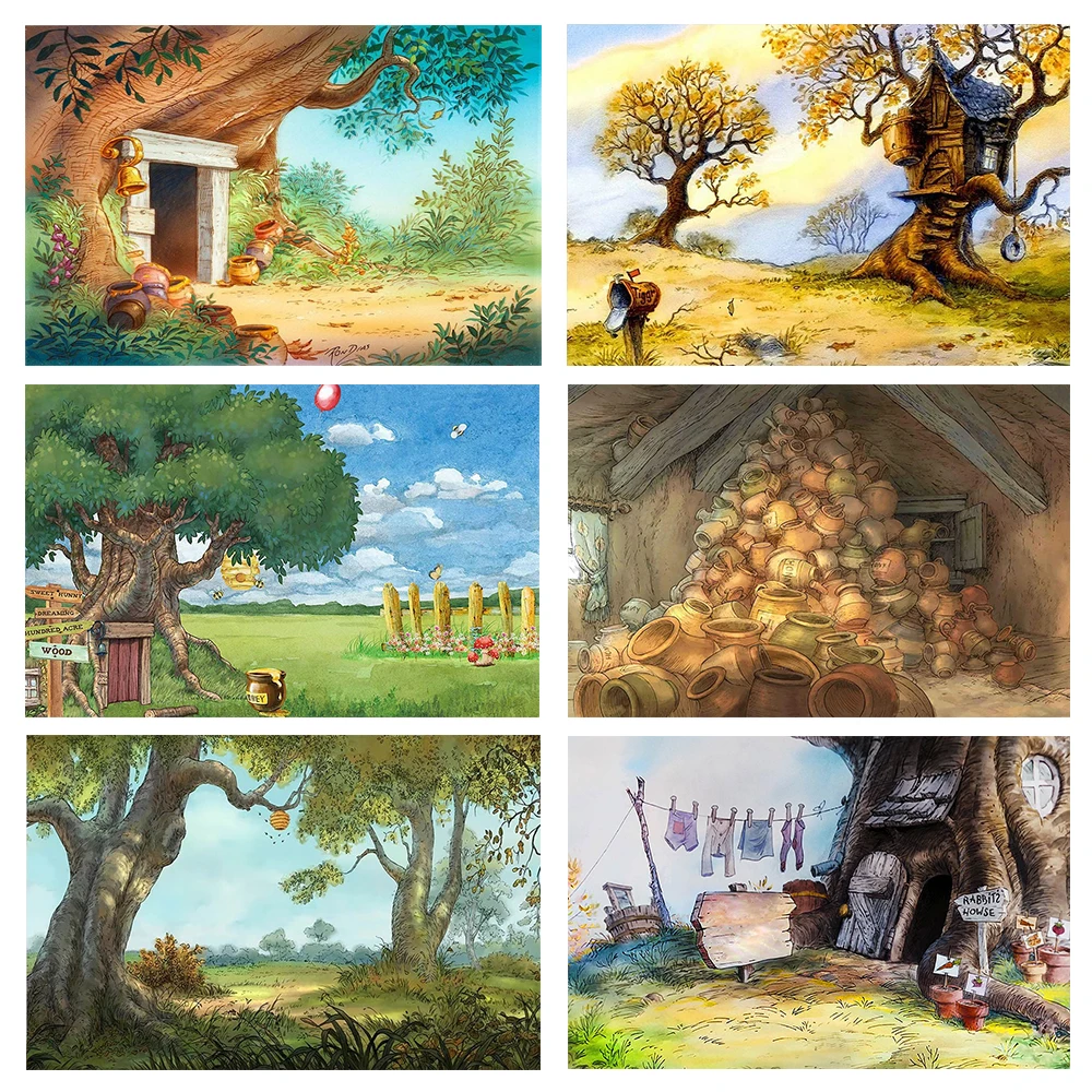 

Фон для фотосъемки с изображением Винни-Пуха