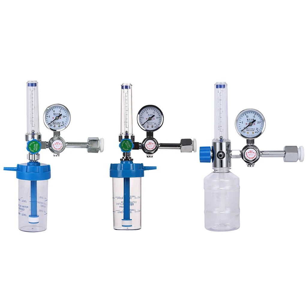 

Oxygen Inhaler Pressure Reducer Meter Regulator Oxygen Humidification Bottle Inhalator with Scale DY-C1