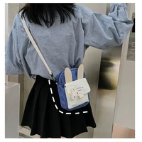 small fresh nylon womens bag 2022 new japanese trend one shoulder messenger bag female student small square bag