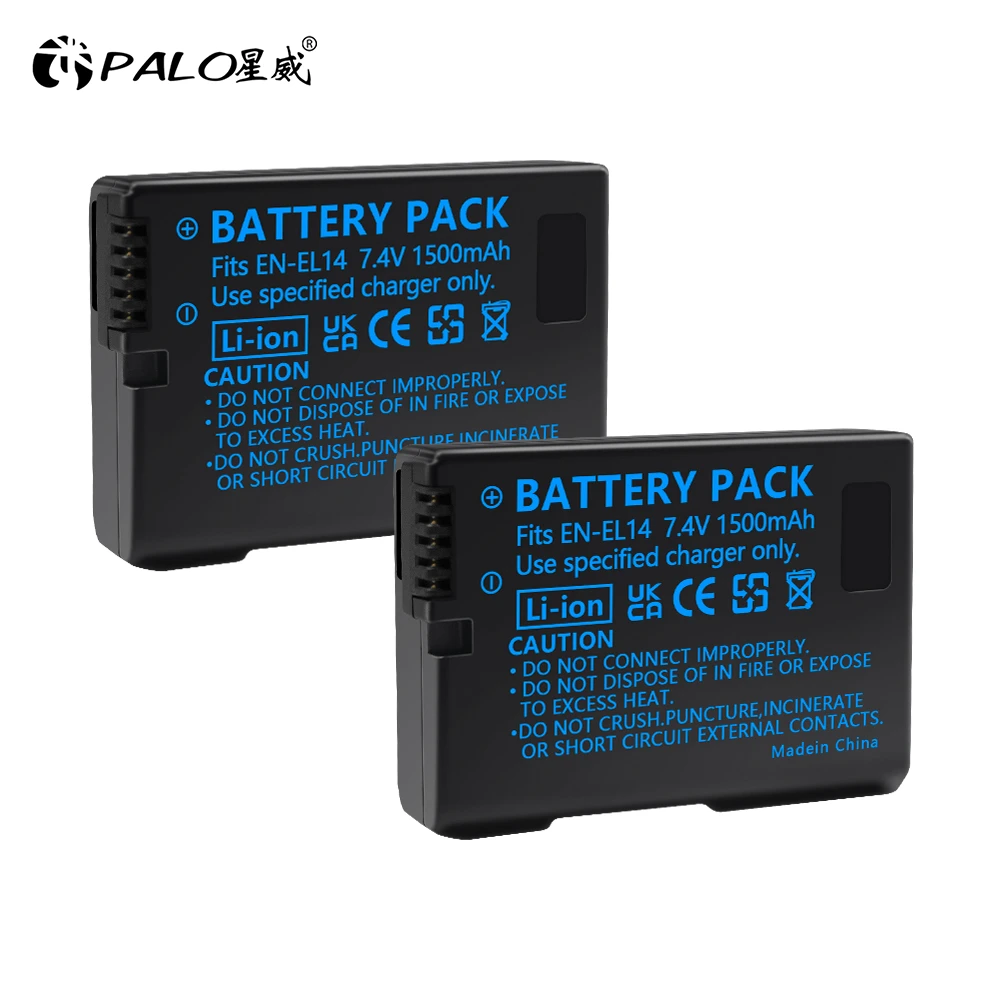 

PALO 7.2V Li-ion EN-EL14 EN-EL14ARechargeable Battery for Nikon P7200 P7700 P7100 D5500 D5300 D5200 D3200 D3300 D5100 D3100 L50