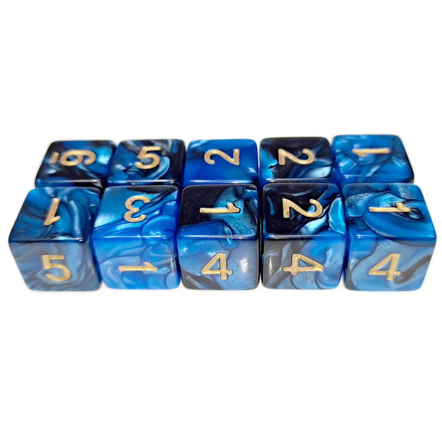 Набор из 10 6-сторонних игральных костей D6 для ролевых игр 16 мм подземей и Драконов