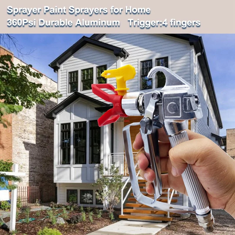 Краскопульт безвоздушного распыления 3600 PSI с защитой сиденья сопла и фильтром для аксессуаров.