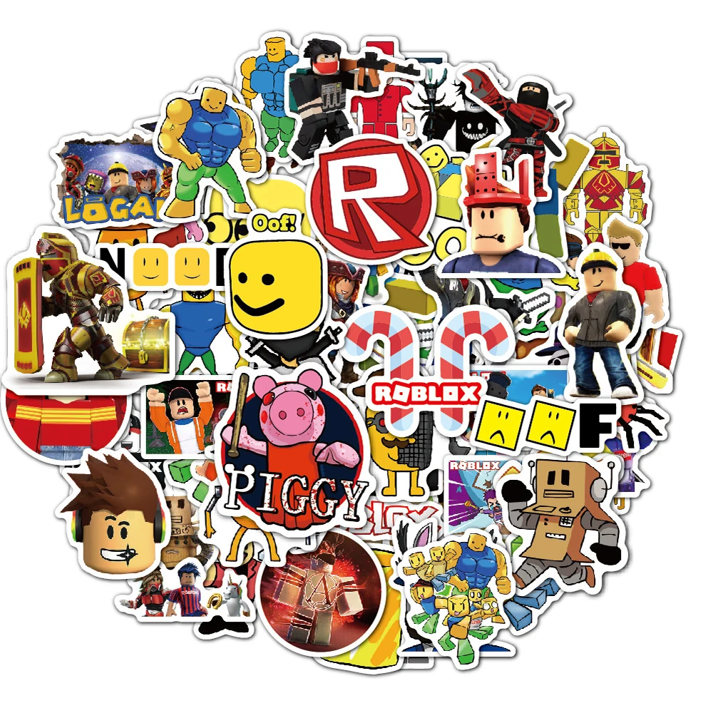 

50PCS Robot Game Cartoon Anime Graffiti Stickers Dictionary Diary Luggage Laptop PVC Waterproof Stickers