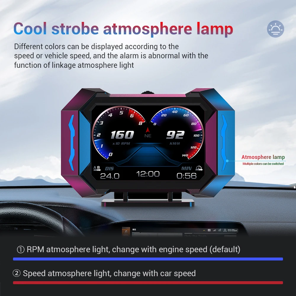 KINLANAO проекционный дисплей P25 OBD2 + GPS HUD многофункциональная интеллектуальная