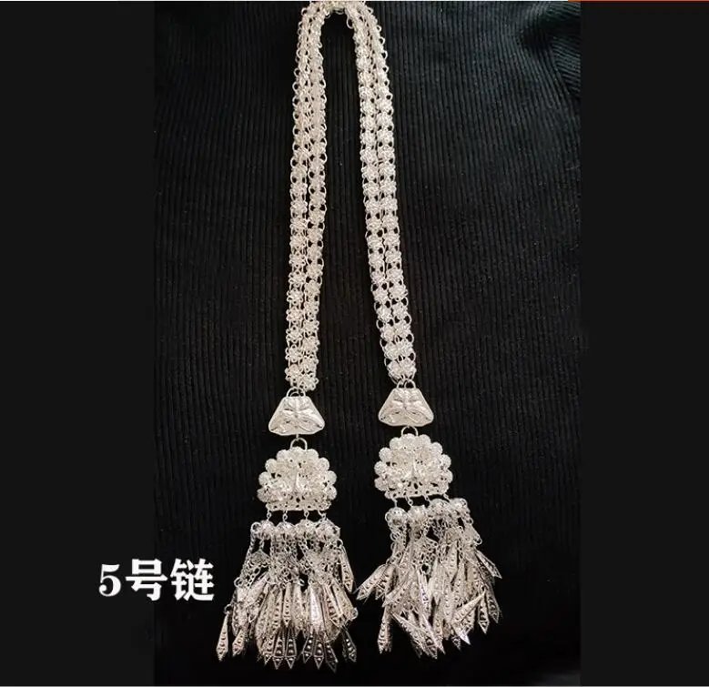 Guizhou этническое Стильное ожерелье Miao цепочка на талию сценические украшения для