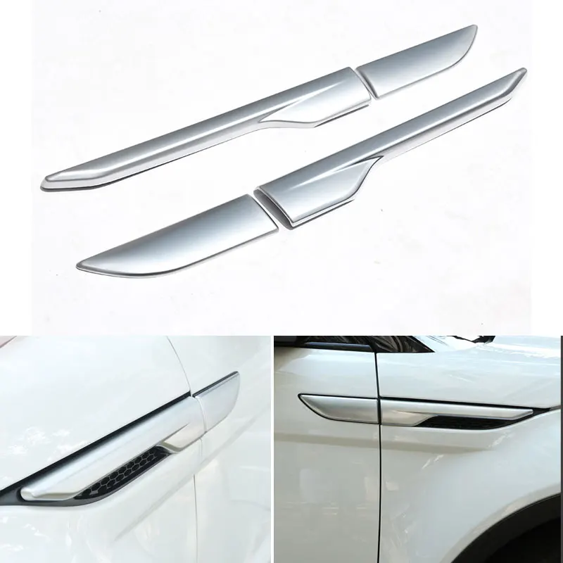 

ABS Chrome Silver Car-styling Fender Side Air Vent Outlet Cover Trim For Land Rover Range Rover Evoque 2012 - 2016 2017 2018