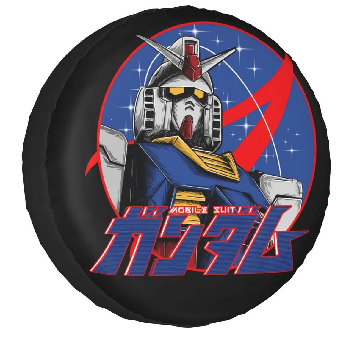 

Gundam Rx 78 Inspired Spare Tire Cover for Jeep Anime Manga Mech Giant Robot Gunpla SUV RV 4x4 Car Wheel Protectors Accessories