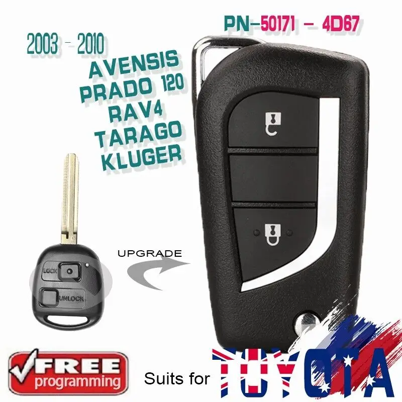 

Ключ дистанционного управления KEYECU 50171 Upgrad 433 МГц 4D67 для Toyota Prado RAV4 Kluger Avensis Tarago 2003-2010