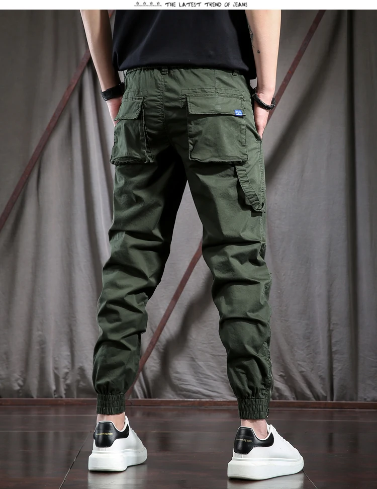 

GG0256 Summer thin work wear pants, slim fitting leggings, youth fashion casual pants