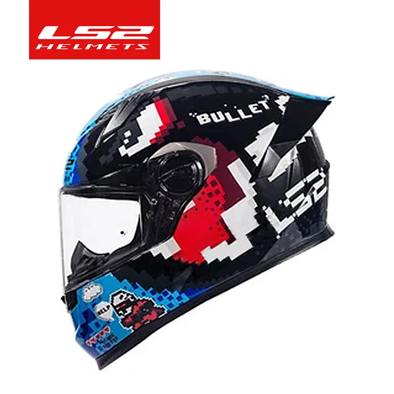 Мотоциклетный шлем LS2 FF300 на все лицо с прозрачным козырьком для мужчин и женщин