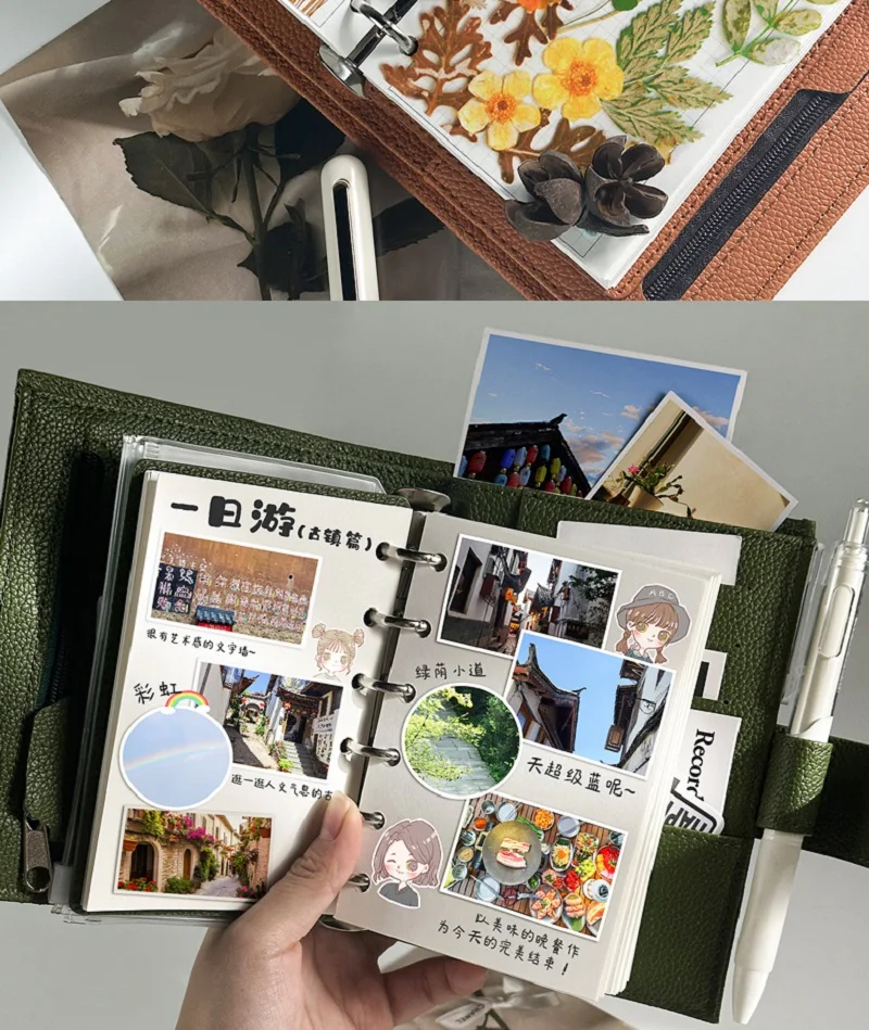 Ежедневник на 2024 год ежедневник A7 дневник 6 колец блокнот из искусственной кожи