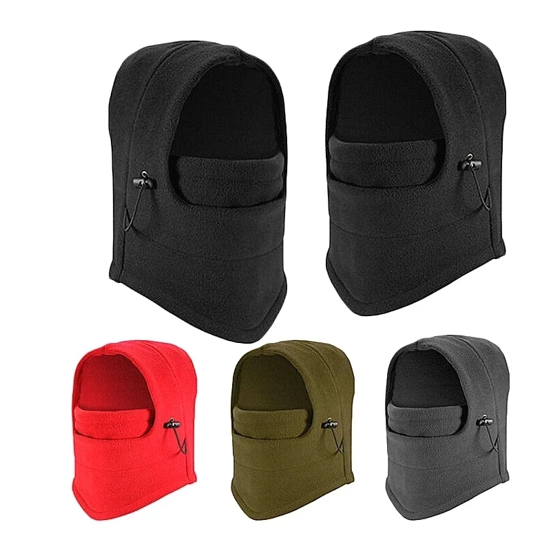 

Winter Windproof Hiking Caps Men Warm Thermal Fleece Balaclava Face Beanies Ski Bike Motorcycle Neck Warmer Helmet Hat Ski Mask