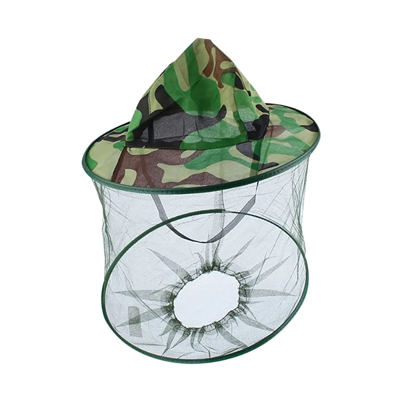

Camo Beekeeping Hat Head Face Protection Veil Mask Hat Bee Bug Insect Anti-mosquito Safety Prevention Head Net