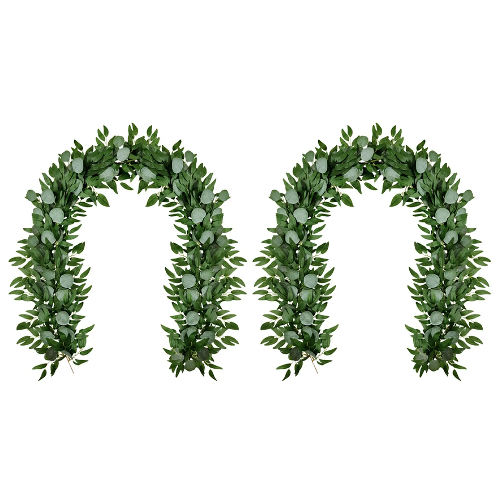 

2X Artificial Eucalyptus and Willow Vines Faux Garland Ivy for Wedding Backdrop Arch Wall Decor Table Runner Vine