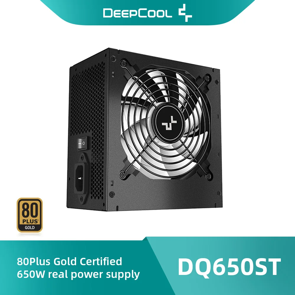 

DeepCool DQ650ST 80PLUS Gold Efficiency Certified PSU 650W 90% Efficiency None Modularity Computer Components Блоки питания