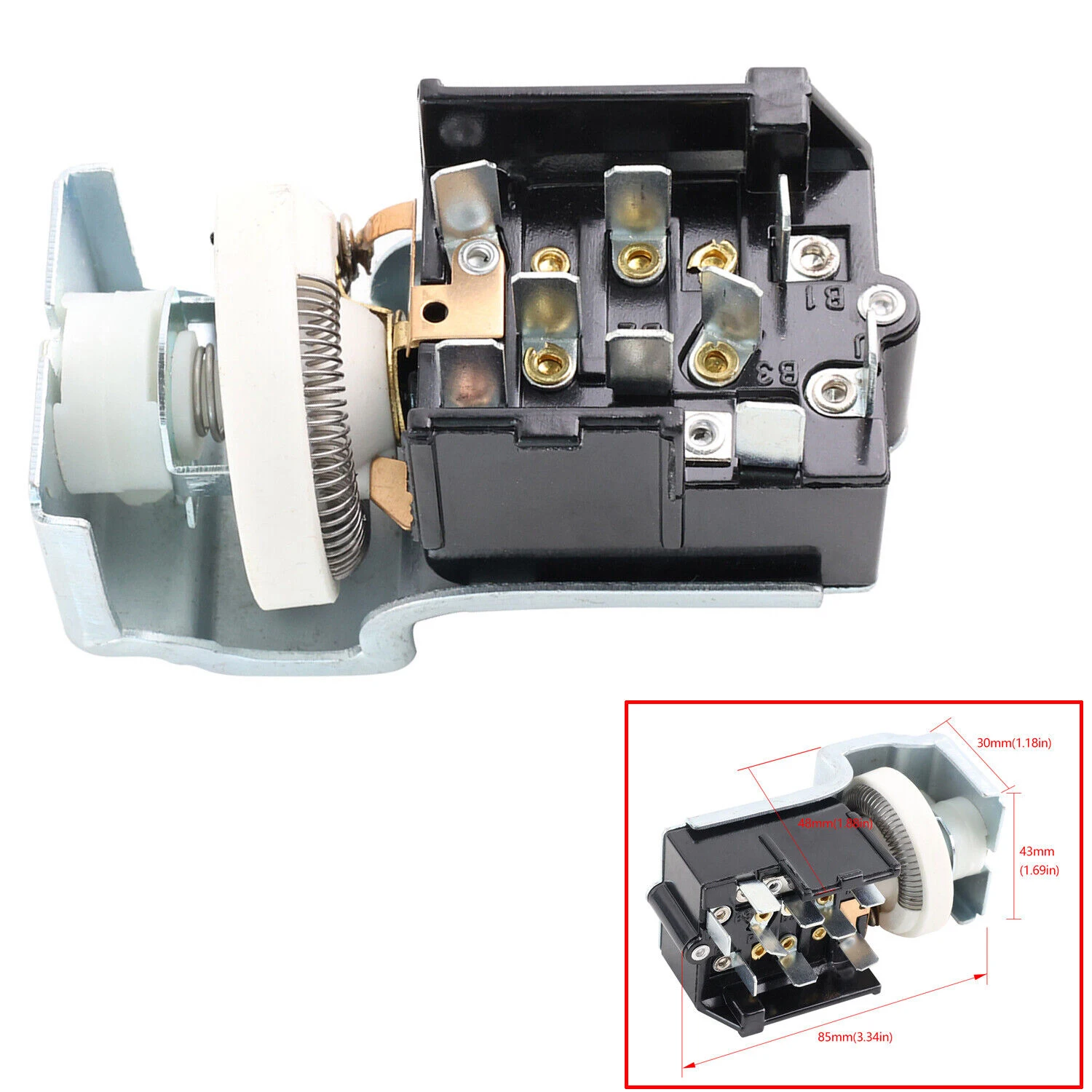

Переключатель фар гоночного автомобиля, новый переключатель фар, установленный для Chrysler Plymouth Dodge Jeep Pickup Analog Dash