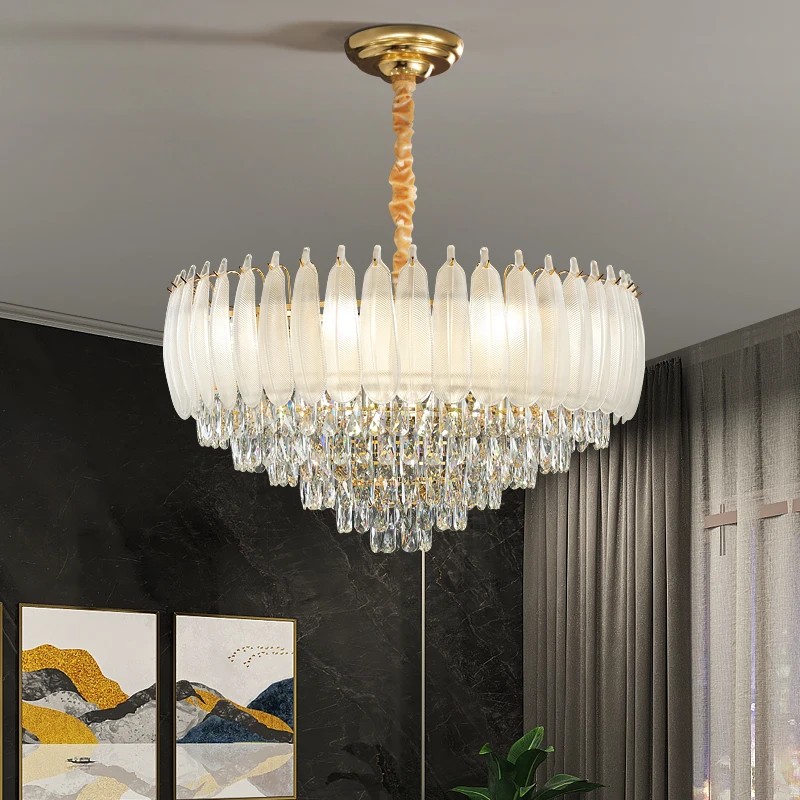 

New Style Living Room Chandeliers Luxury Dining Room Crystal Chandelier Bedroom Atmospheric Whole Room Package Combined Lamp