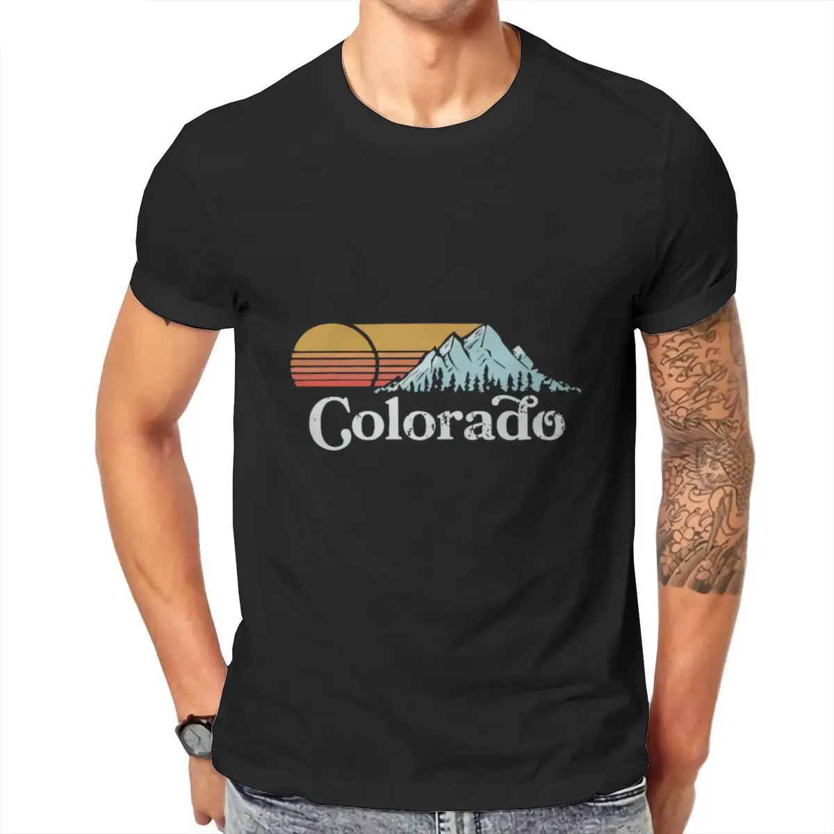 

Wholesale Retro Vibe Coloradostyle sun colorado Mens T-Shirt White Female Unisex 90s 105380