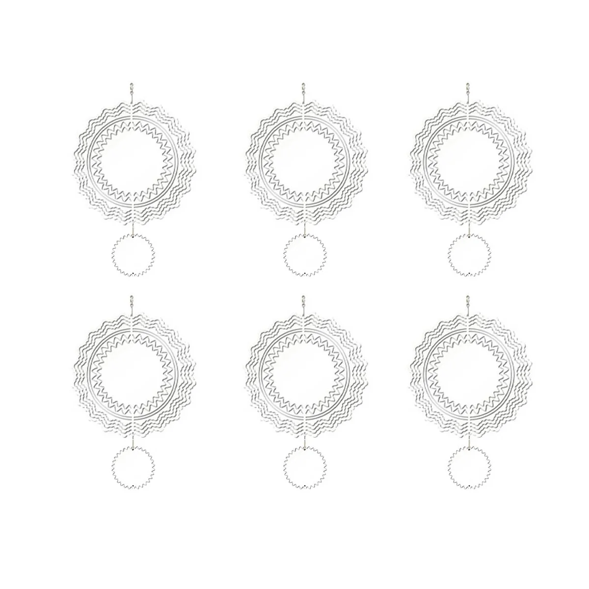 

6Pcs 8 Inch Sublimation Wind Spinner Blanks 3D Wind Spinners Hanging Wind Spinners Gift for Garden Decoration Outdoor