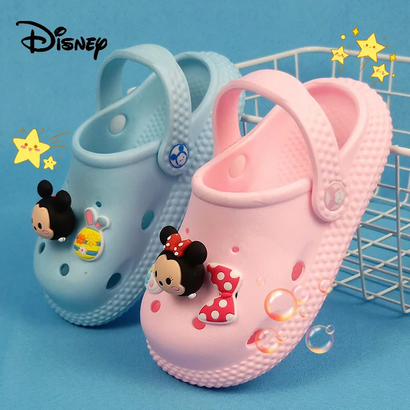 

Шлепанцы Disney с Микки Маусом, летние детские сабо с мультяшным рисунком, Симпатичные Аниме домашние повседневные Нескользящие износостойкие сандалии, подарок