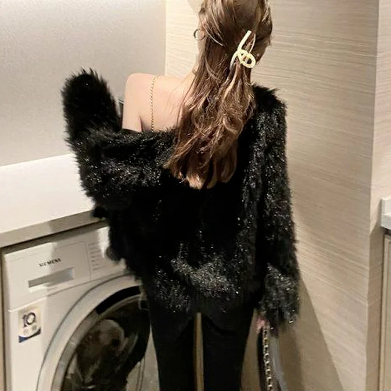 Woherb корейские комплекты осенний кардиган с V-образным вырезом и длинными