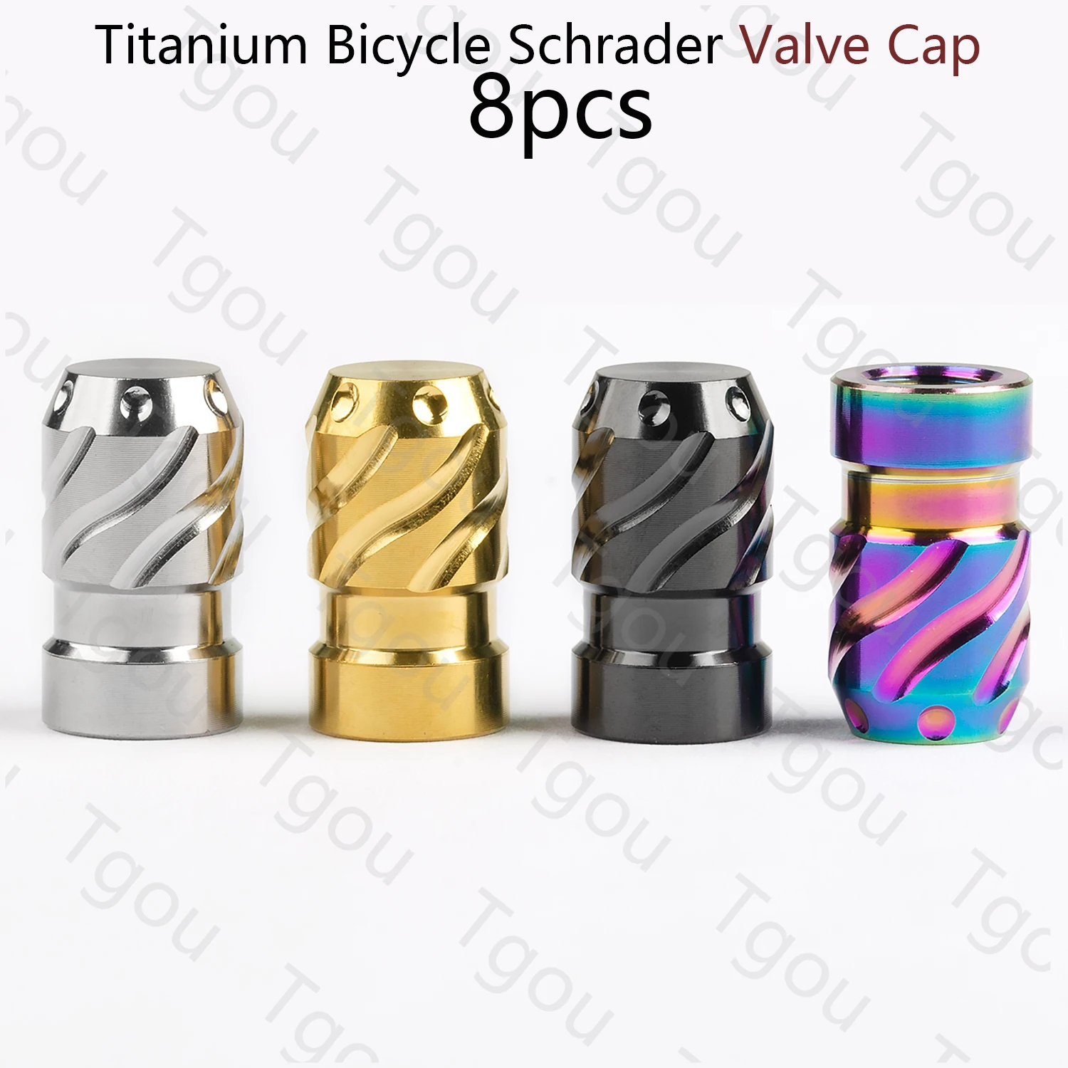 

Tgou Titanium Bicycle Schrader Valve Cap for MTB Bike Tire Tyre Wheel Dust Valve Cover 8pcs
