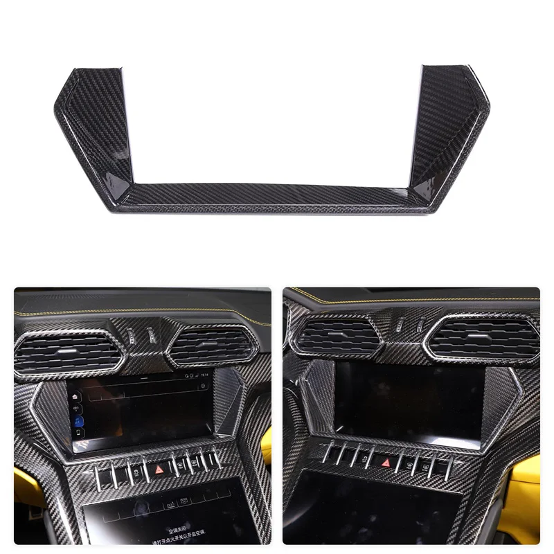 

For 18-21 Lamborghini URUS navigation screen frame decoration car interior accessories high quality real carbon fiber