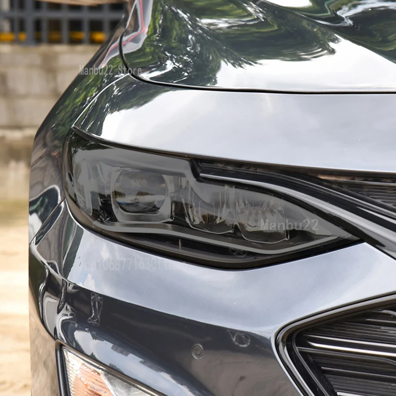 Прозрачная Черная защитная пленка для автомобильных фар Chevrolet Malibu 2019-2022