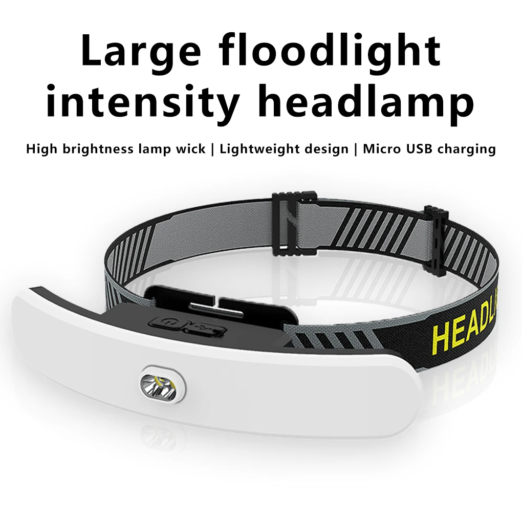 

Headlamp Waterproof Head Flashlight Hunting Headlight Running Spotlight Outdoor Emergency Campers Equipment Supplies