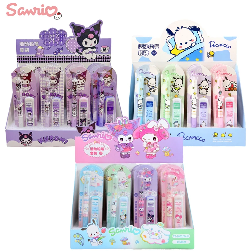Stationery Set Melody Kuromi Cinnamoroll Automatic Pencil School Supplies Stationery Wholesale