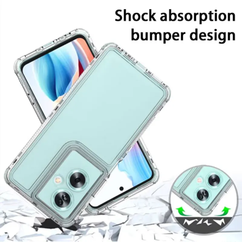 Противоударный чехол с полным покрытием 360 ° для Oppo A79 A78 A58 A38 A18 Reno 10 12 Pro Чехол