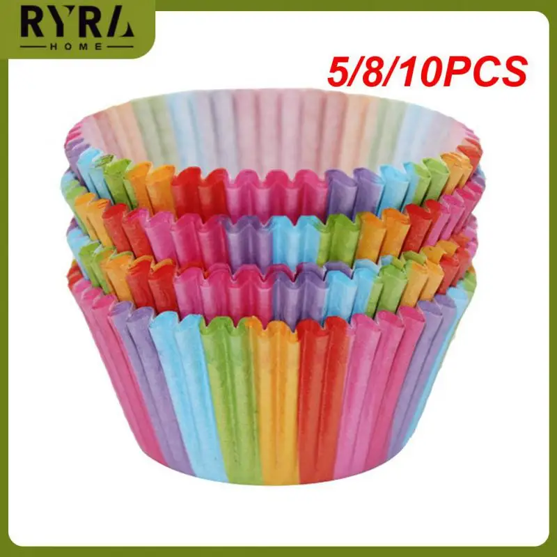 

5/8/10PCS / Set Shapes Liner Case Cupcake Baking Muffin Box Paper Cake Cup Party Tray Cupcake Cake Mold Decorating Tools