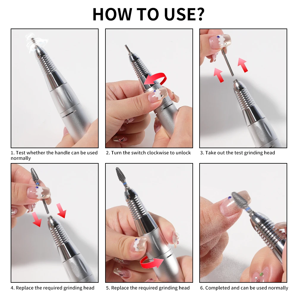 Перезаряжаемая электрическая машинка для маникюра 35000 об./мин.