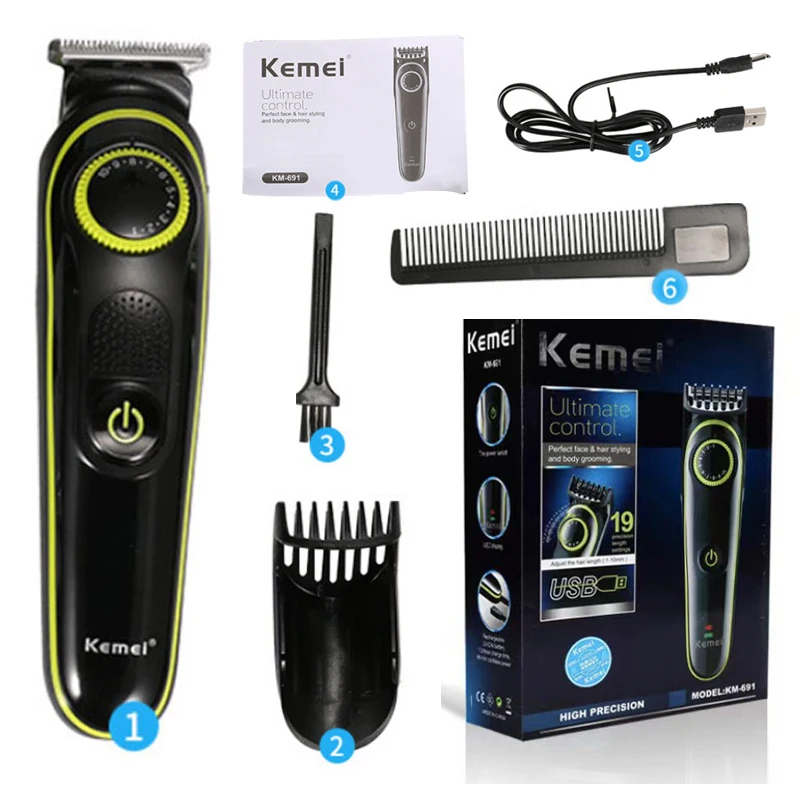Регулируемая электрическая машинка для стрижки волос и бороды мужчин | Бытовая