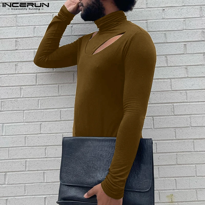 INCERUN 2024 повседневные топы с длинными рукавами текстурированные однотонные