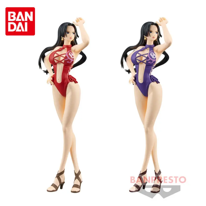 

20Cm Bandai Original BANPRESTO One Piece GRANDLINE GIRLS ON VACATION BOA.HANCOCK Sexy Swimsuit Anime Action Figures Toys Gifts