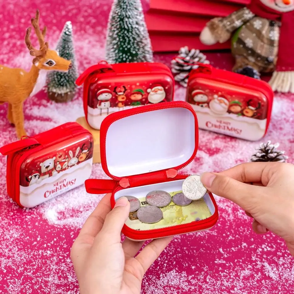 

Square Candy Case New Year Gift Kids Zipper Keyrings Women Money Bag Headphone Case Christmas Coin Purse Mini Wallet