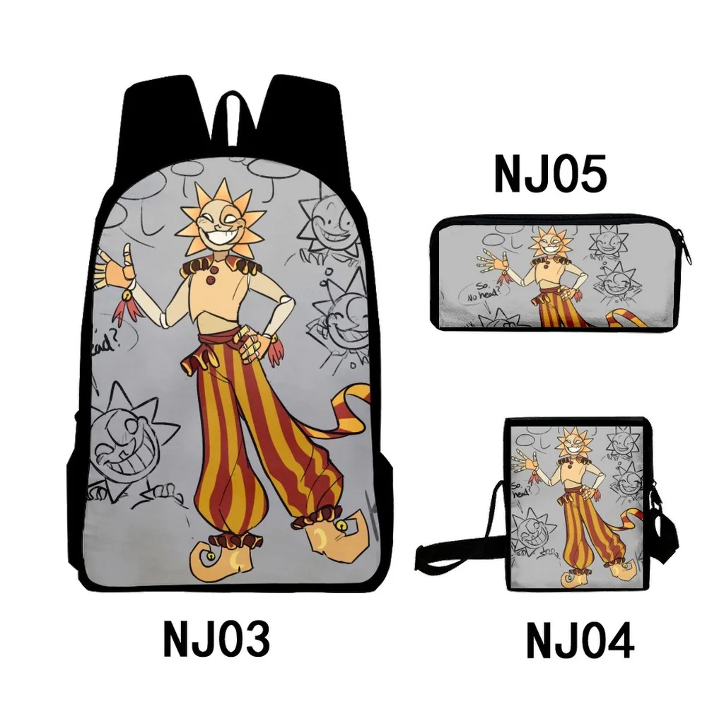 3 шт./комплект рюкзак для ноутбука с 3D-принтом