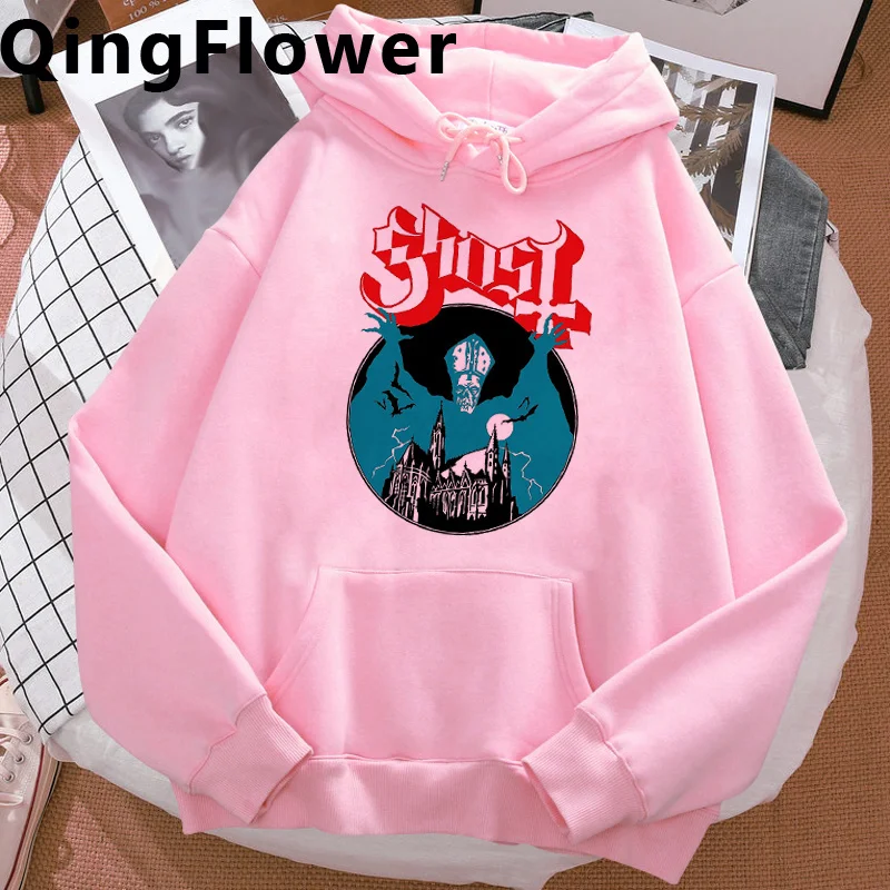 

ghost hoodies men streetwear 2022 Ulzzang Korea men pullover manga