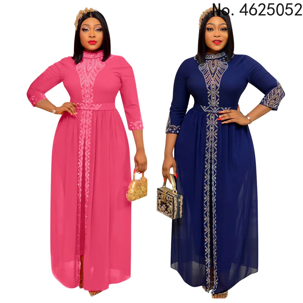 

Комплект женских шифоновых платьев и брюк из 2 предметов 2022 Eid Mubarak Abayas для женщин Дубай турецкий модный кафтан Djellaba