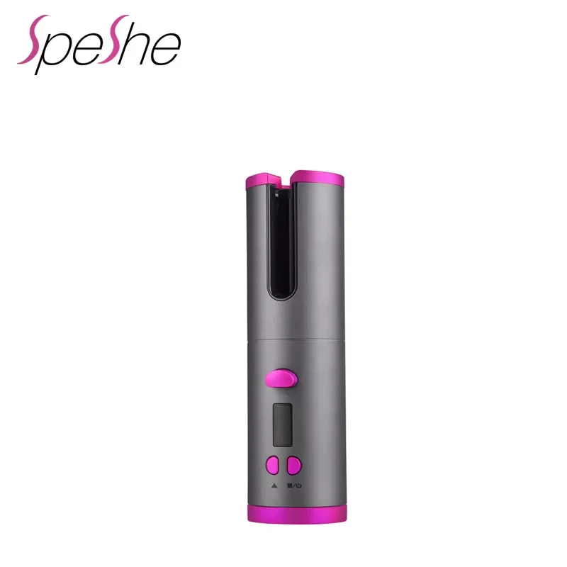 

NEW2023 Automatic Cordless Hair Curler USB Rechargeable LCD Display Curling Iron Ceramic Portable Curler Wand Auto Rotating Styl