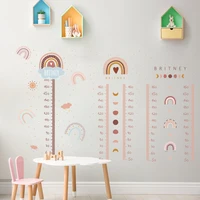 cartoon height measure wall sticker for kids rooms child growth ruler stickers gauge growth chart school decals nursery bedroom