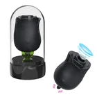 Секс-игрушка для женщин, мощный клиторальный вибратор с черной розой, лижущий язык, двусторонний Вибратор в форме розы для пар