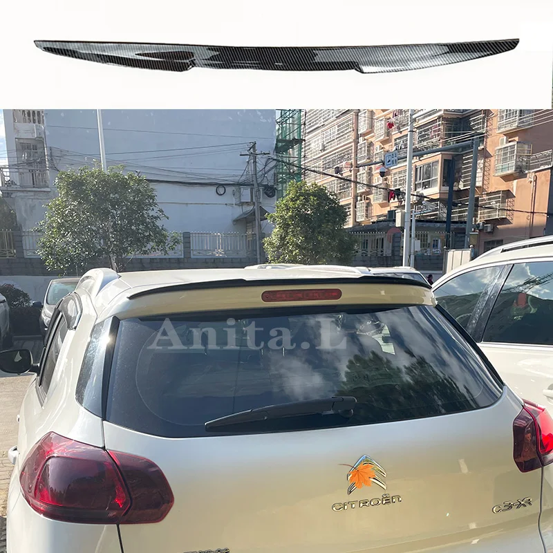 

Для Citroen C3-XR 2014-2020 хэтчбек, спойлер на крышу, стиль M4, Искусственный пластик, углеродный вид, черный корпус заднего крыла, аксессуары, Стайлинг