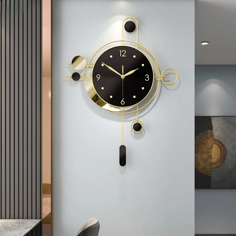 

Nordic Home Decor Wall Hanging Clock Living Room Decoration Wall Hanging Clock Modern Design Mute Clock