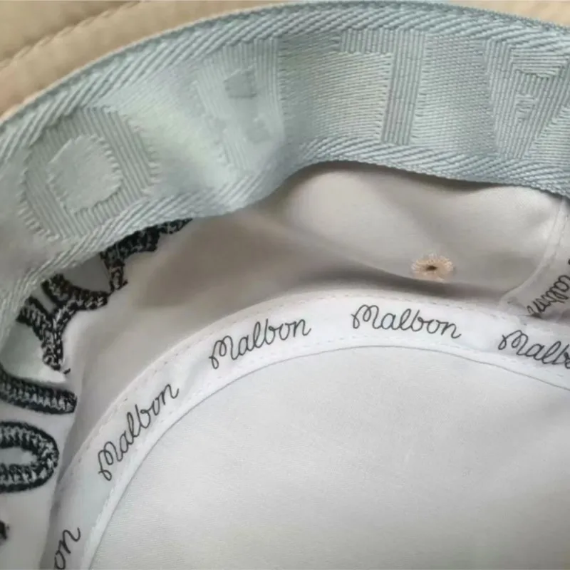 Cotton Style Golf Bucket Hat Couple Khaki Golf Hat with Adjustable Wind Rope Unisex