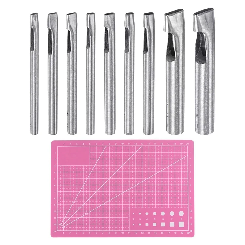 9 шт. перфоратор для кожи из нержавеющей стали